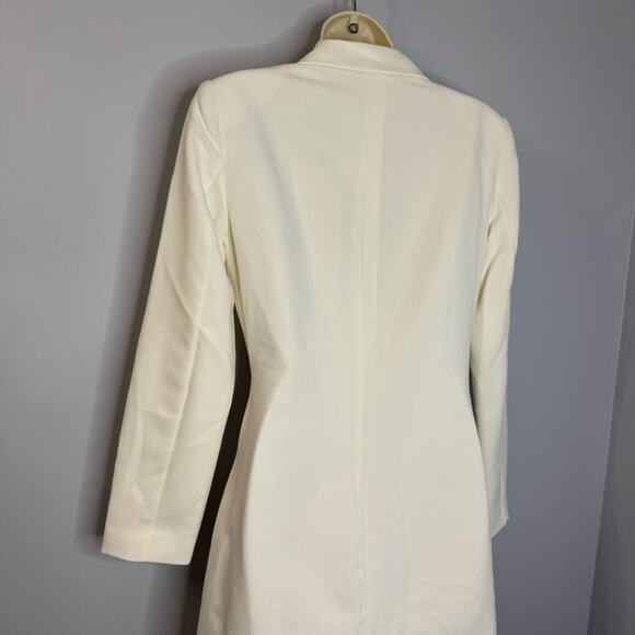 Abercrombie Wrap-Front Blazer Mini Dress Cream old Money Women's S New - Picture 9 of 13